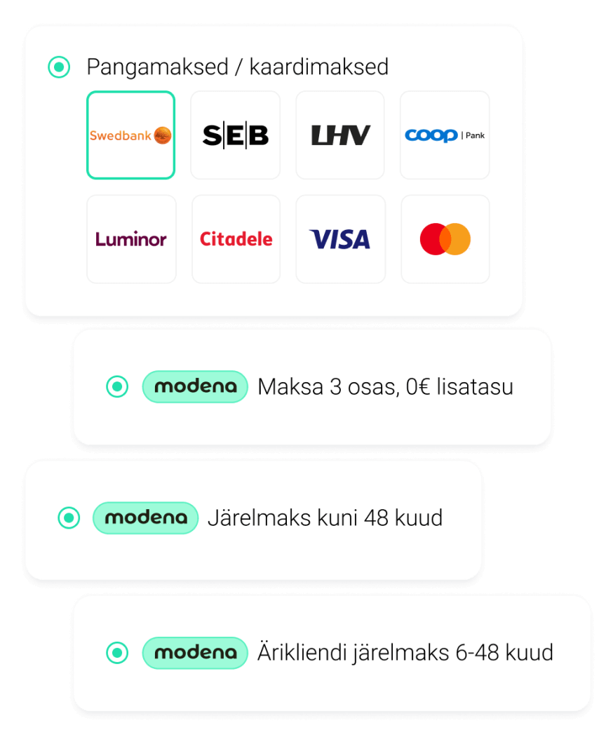 Modena makseteenused
